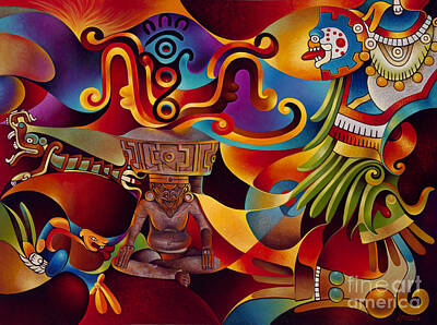 Aztec God Art