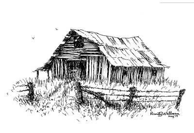 Tennessee Barn Drawings Art Prints