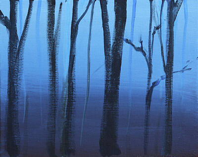  Painting - Twilight Trees by Stacy Williams