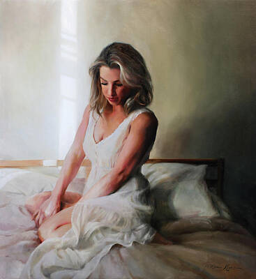  Painting - Contemplation in White by Anna Rose Bain