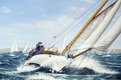  Painting - Sophie, Round The Island Race 2016 by Mark Woollacott