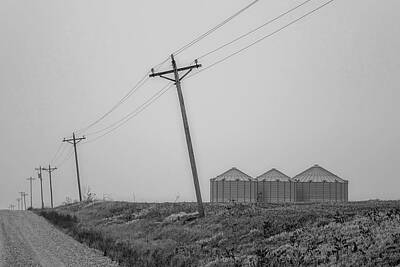  Photograph - Poles and Grain Bins by Michael Schlueter
