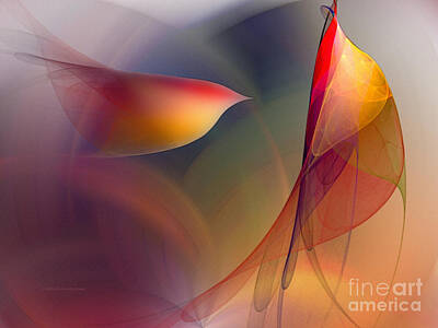  Digital Art - Abstract Fine Art Print Early in the Morning by Karin Kuhlmann