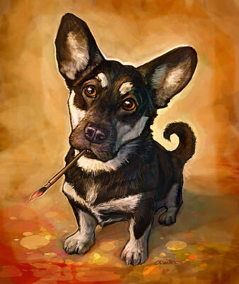 Corgi Portrait Art