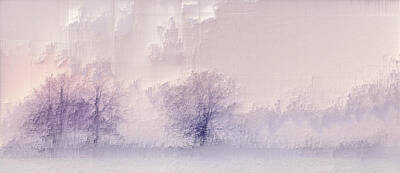  Digital Art - Winter landscape by Jenny Filipetti
