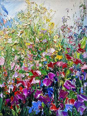  Painting - Flower field  by Julia S Powell