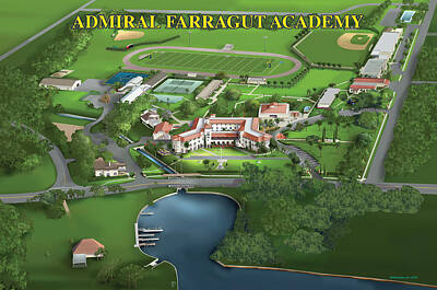  Painting - Admiral Farragut Academy by Rhett and Sherry  Erb