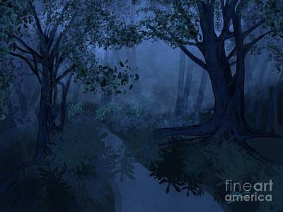  Painting - Mystical Forest by Lidija Ivanek - SiLa
