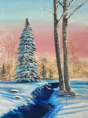  Painting - Winter Landscape by John Genuard