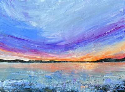  Painting - Sunset Landscape Orientation by Julia S Powell