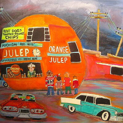 Gibeau Orange Julep Decarie Blvd. Paintings