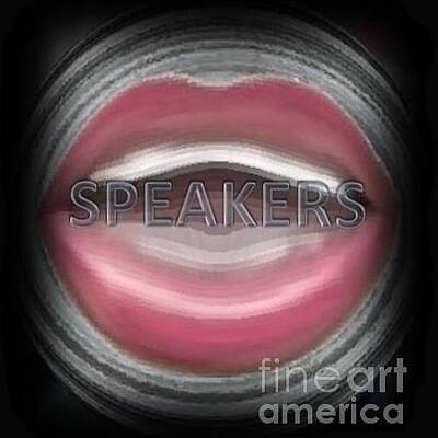  Digital Art - Speakers by Catherine Lott