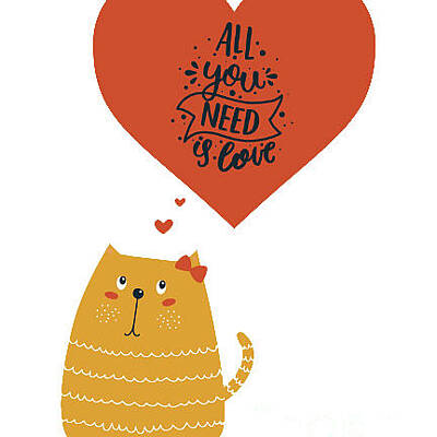 Designs Similar to All You Need Is Love Cute Cat