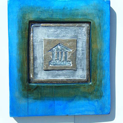 Wood Frame Painted With Cobalt Blue And Shellac Very Innovative Piece Art