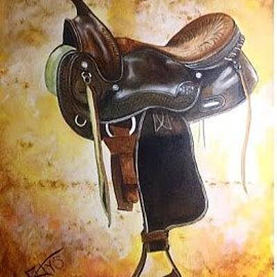  Painting - Saddle by David Rhys