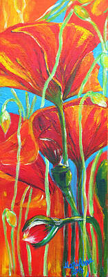 Painting - Poppy-Passion by Marianna MO Warr