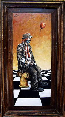 Clown Man Figurative Figure Human Surrealism Chess Emotion Art