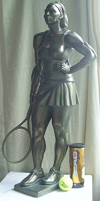 Skulpture Tennis Player Sport Art Prints