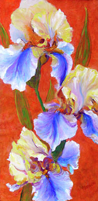  Painting - Bearded Iris by Patricia Benson