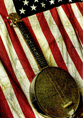Banjo Made From Old Tin Art Prints