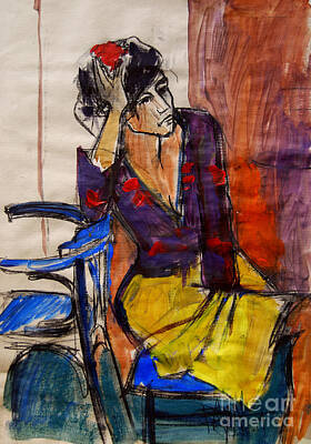 Expressionist Chair Pastel Paintings
