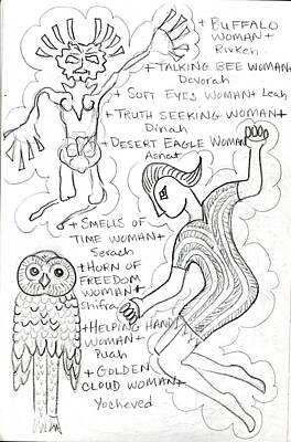  Drawing - Goddess Sketch 42 by Suzan  Sommers