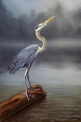  Painting - Blue Heron by Linda Merchant