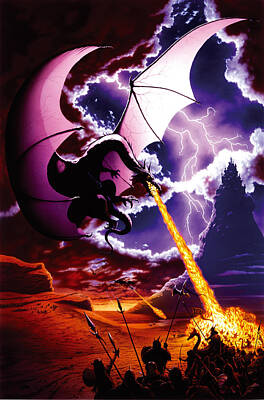 Art Poster Dragon fire