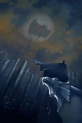 Batman Building Digital Art Prints