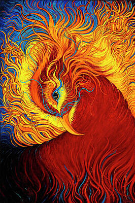  Painting - Phoenix Rising by KarenElizabeth Balon