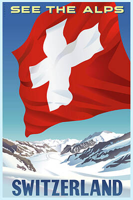 The Swiss Alps Digital Art