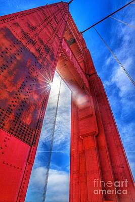  Photograph - Golden Gate Look Up by Habashy Photography
