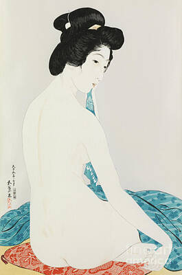 Women Bathing 22x30 Japanese Art Print by Yoshitoshi Asian Art Japan 