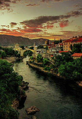  Photograph - Mostar sunset by Bez Dan