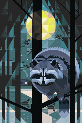 Raccoon Digital Art Original Artwork
