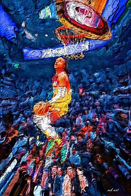 Michael Jordan The Intimidator Painting by Israel Torres - Fine
