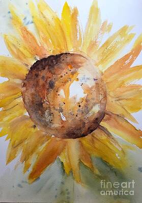  Painting - Sunflower  by Andrea Rubinstein