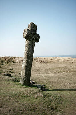  Photograph - Windy Post Cross Dartmoor v by Helen Northcott