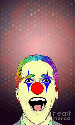  Digital Art - clown Christian Bale by Jason Tricktop Matthews