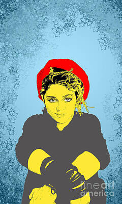  Digital Art - Madonna on Blue by Jason Tricktop Matthews