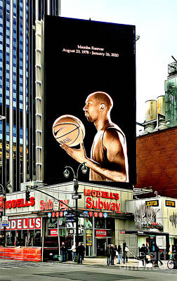  Photograph - LA Lakers Kobe Bryant Mamba Forever Tribute Billboard 1 by Nishanth Gopinathan