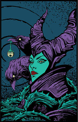  Digital Art - Maleficent Fan Poster by Lance Reis