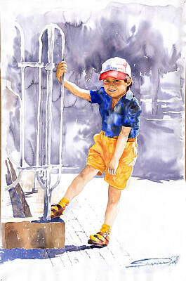 Watercolor Watercolour Figurativ Portret Art