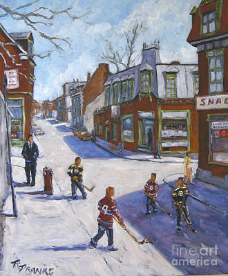 Hockey In Montreal Paintings Original Artwork