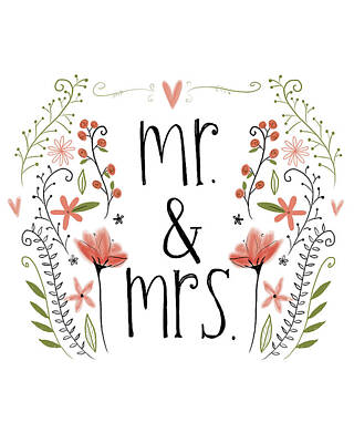 Designs Similar to Mr. & Mrs by Katie Doucette