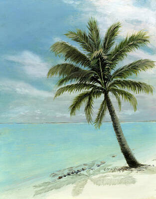 Palms On Water Paintings