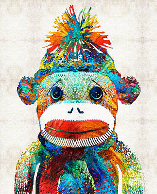 Sock Monkey Hat Art