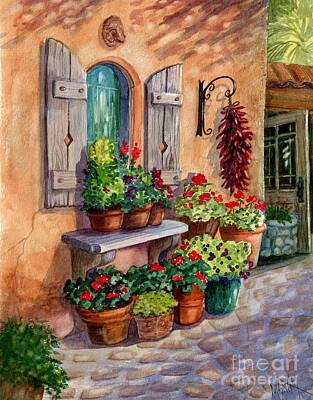 Hanging Geraniums Art Prints