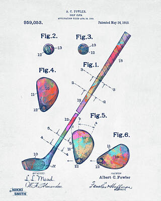 Designs Similar to Colorful 1910 Golf Club Patent