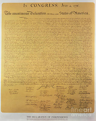 Declaration Of Independence Of The 13 United States Of America Of 1776 Paintings